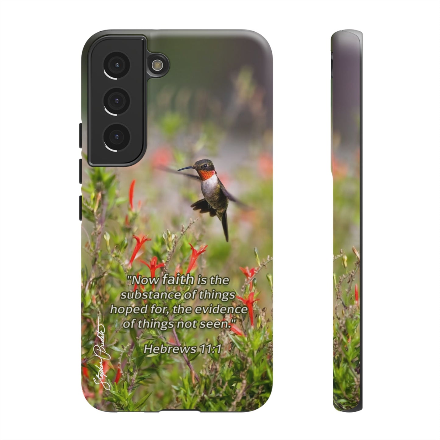 Phone Tough Case -- Heb. 11:1 -- Ruby-throated Hummingbird
