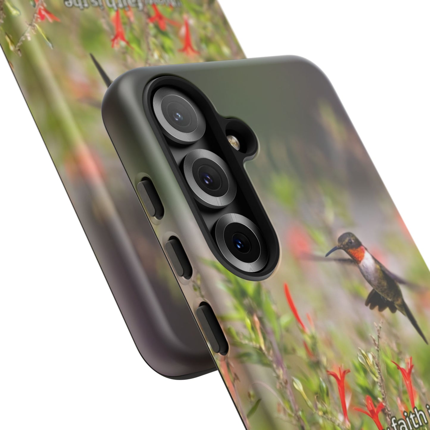Phone Tough Case -- Heb. 11:1 -- Ruby-throated Hummingbird