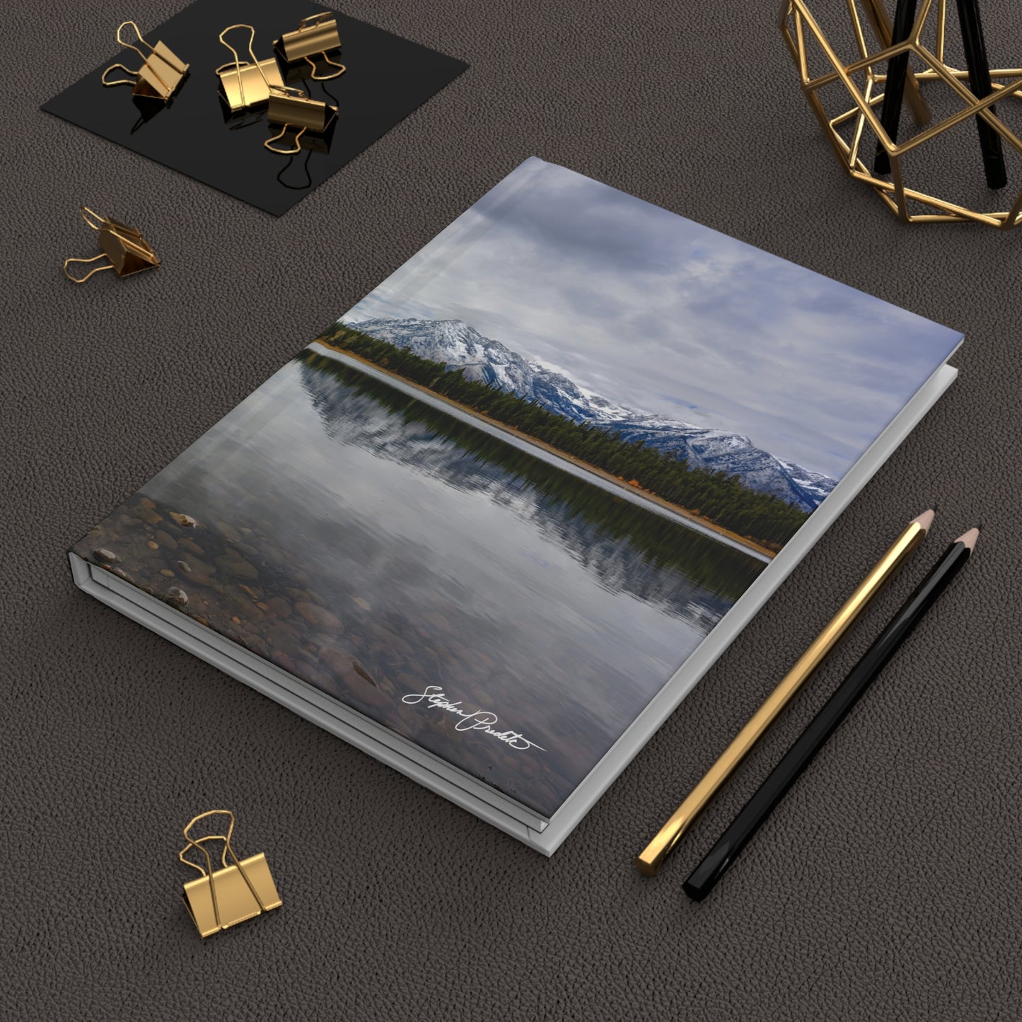 Hardcover Journal (Matte Finish) – Grand Teton Mountain Reflections