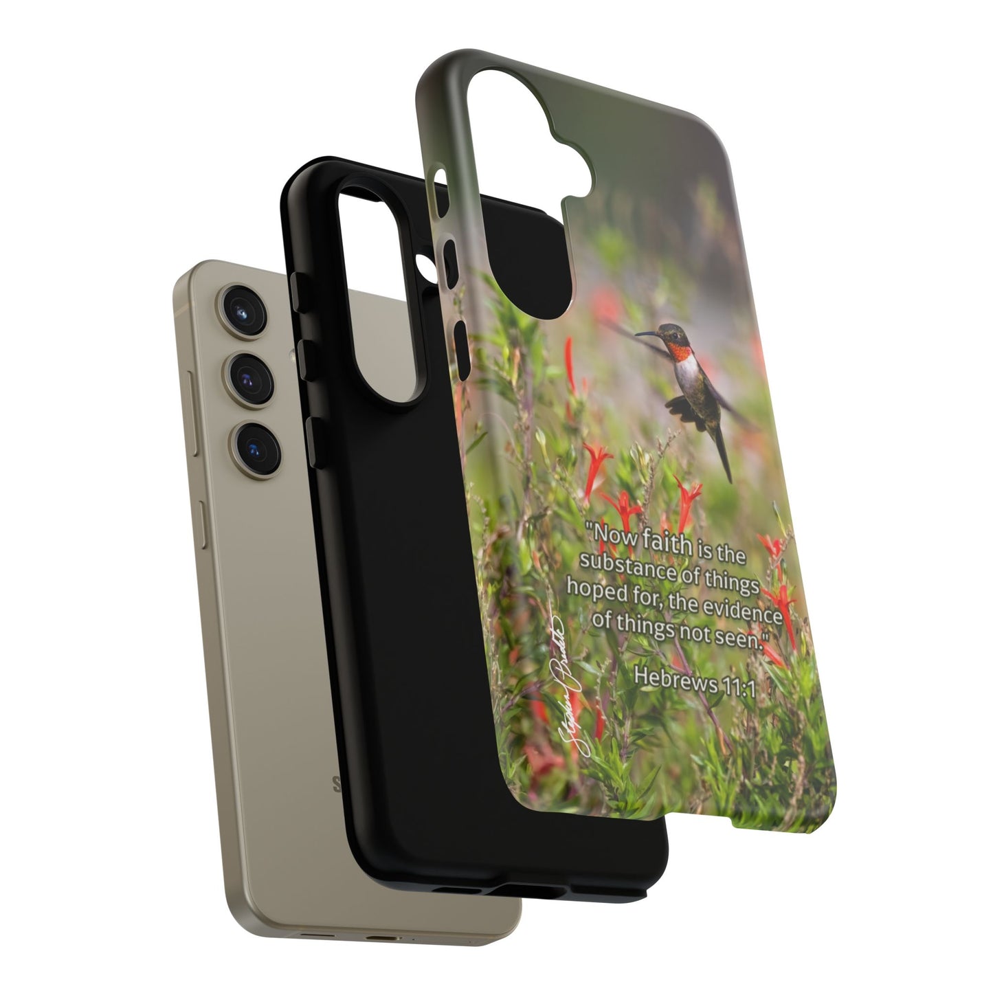 Phone Tough Case -- Heb. 11:1 -- Ruby-throated Hummingbird