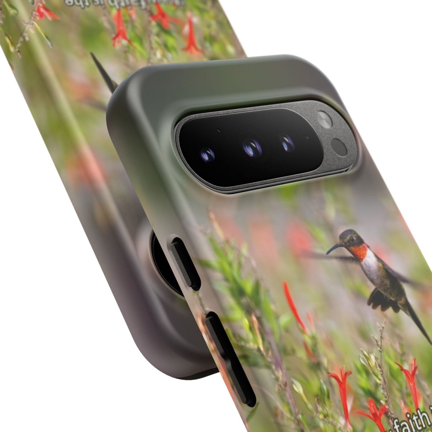 Phone Tough Case -- Heb. 11:1 -- Ruby-throated Hummingbird