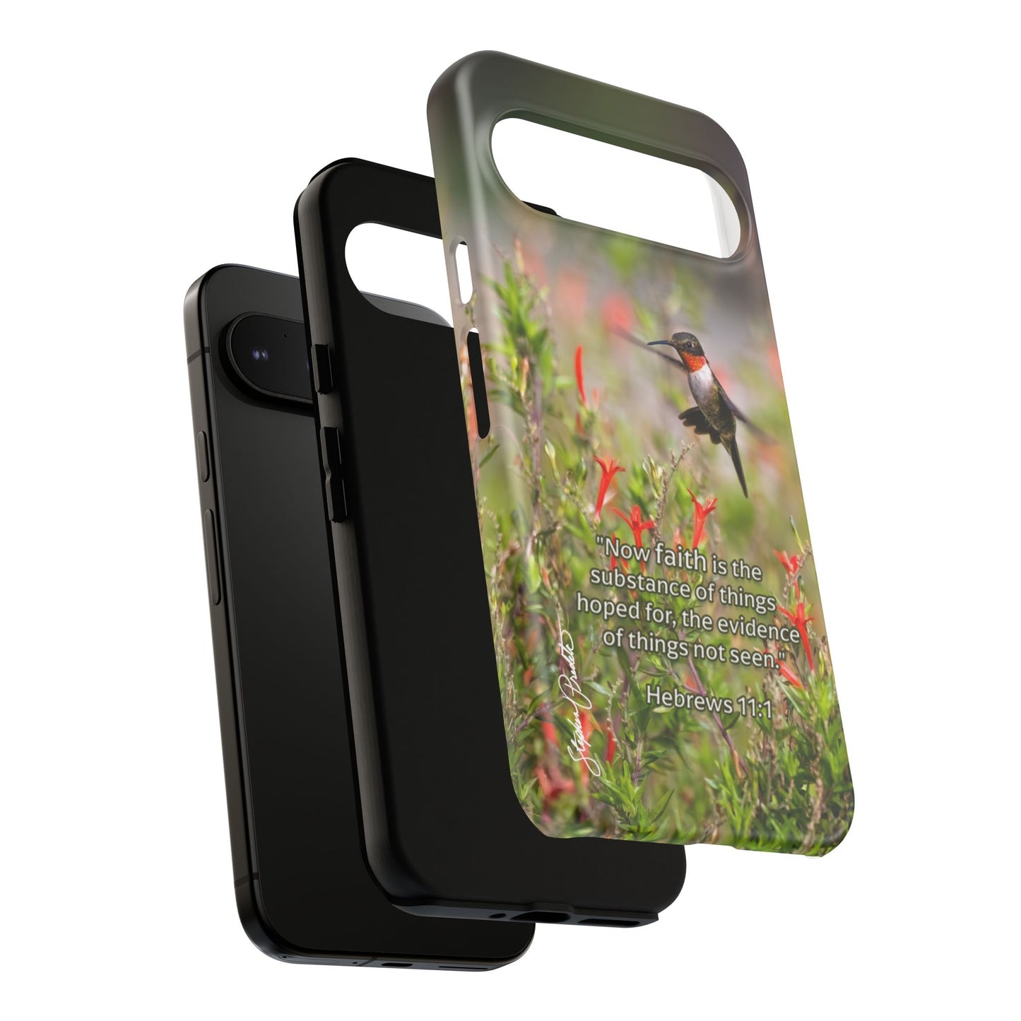 Phone Tough Case -- Heb. 11:1 -- Ruby-throated Hummingbird