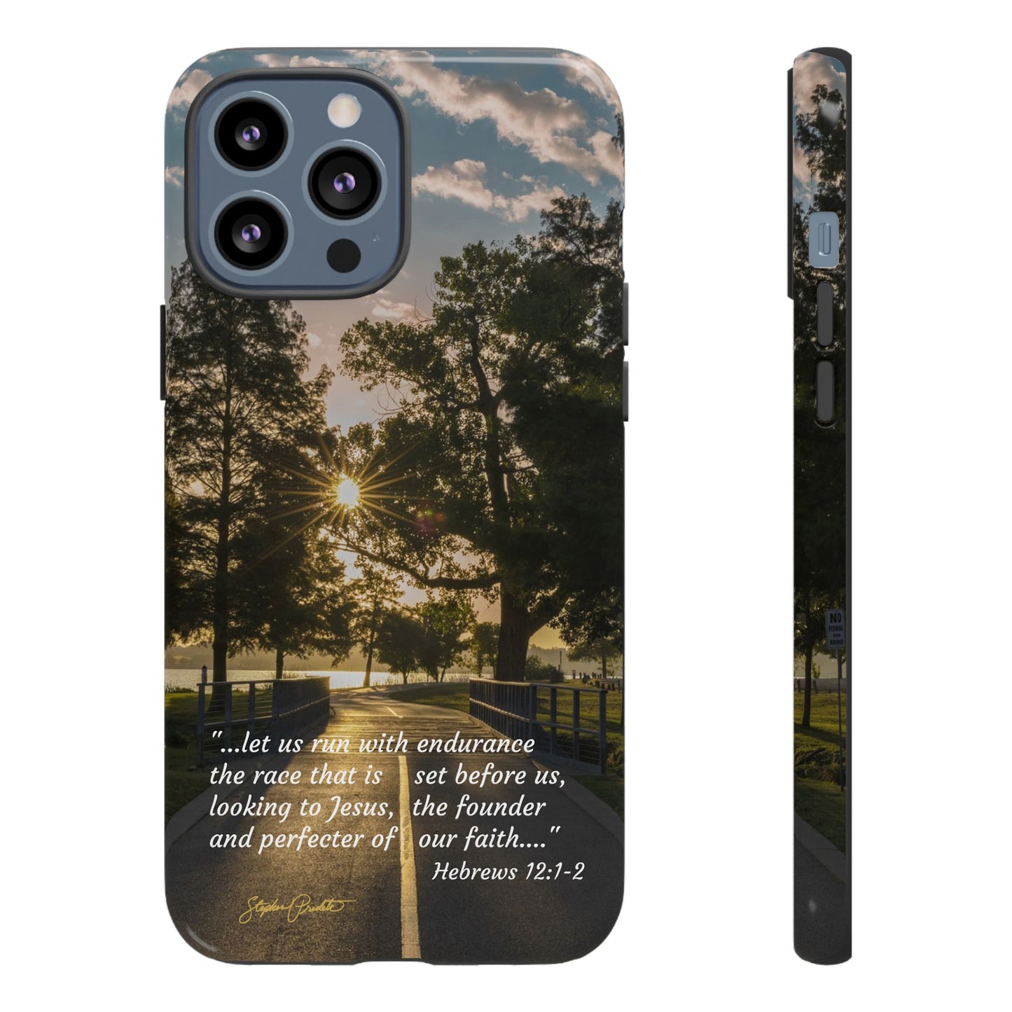 Phone Tough Case -- Heb. 12:1-2 -- Sunrise on the Running Path at White Rock Lake