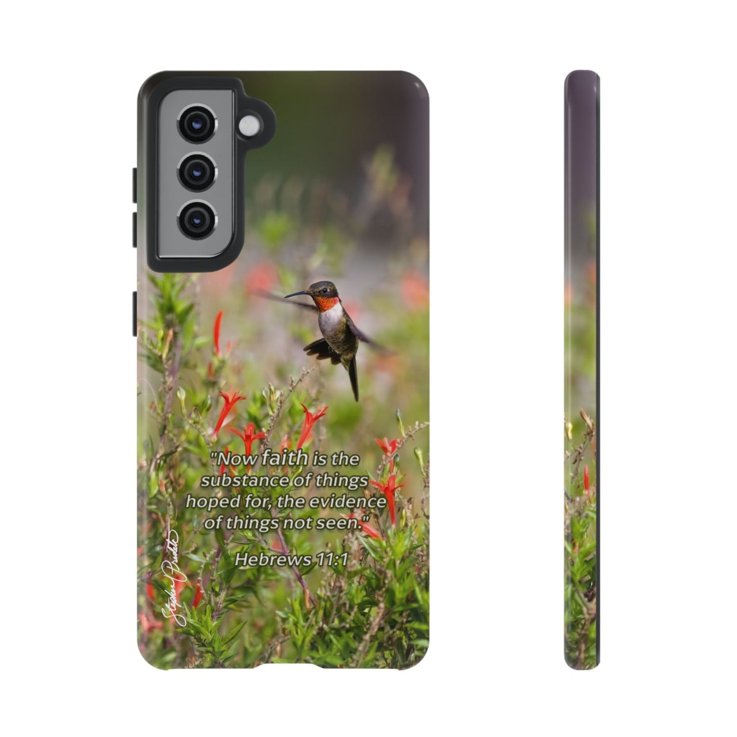 Phone Tough Case -- Heb. 11:1 -- Ruby-throated Hummingbird