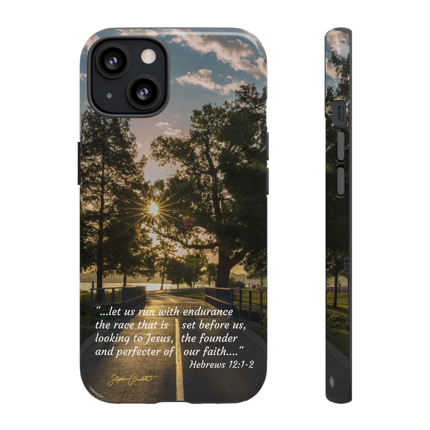 Phone Tough Case -- Heb. 12:1-2 -- Sunrise on the Running Path at White Rock Lake